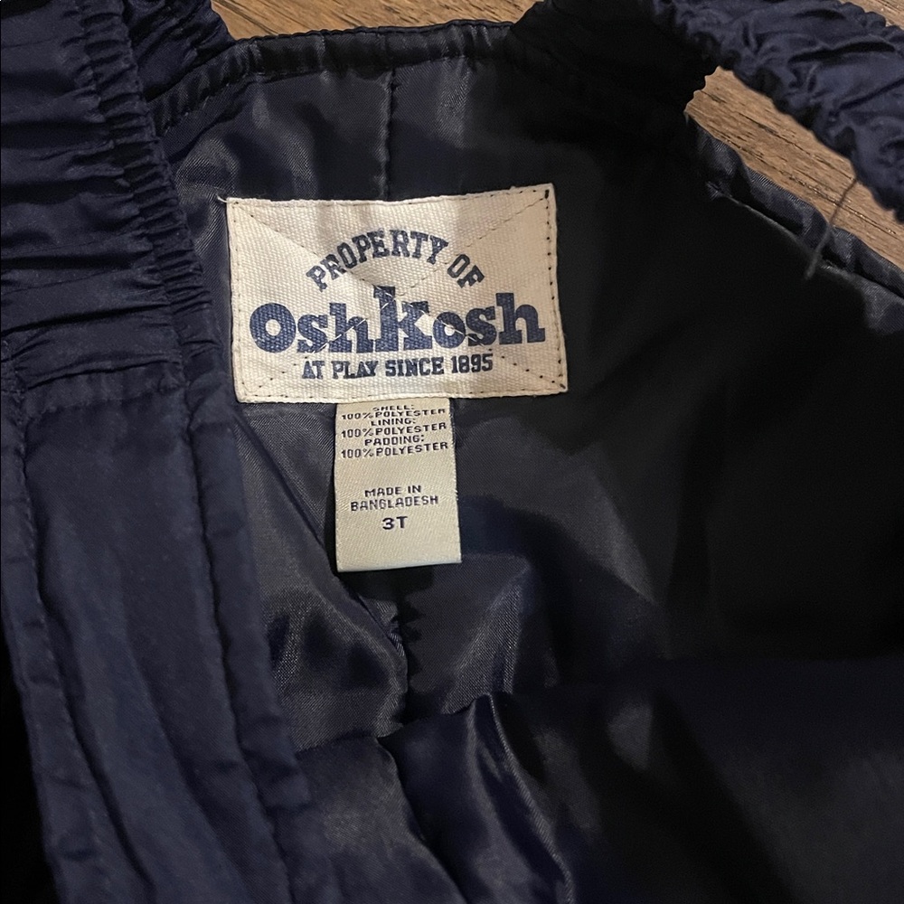 Kids Navy Blue Snow Bib Overalls - Picture 7 of 7